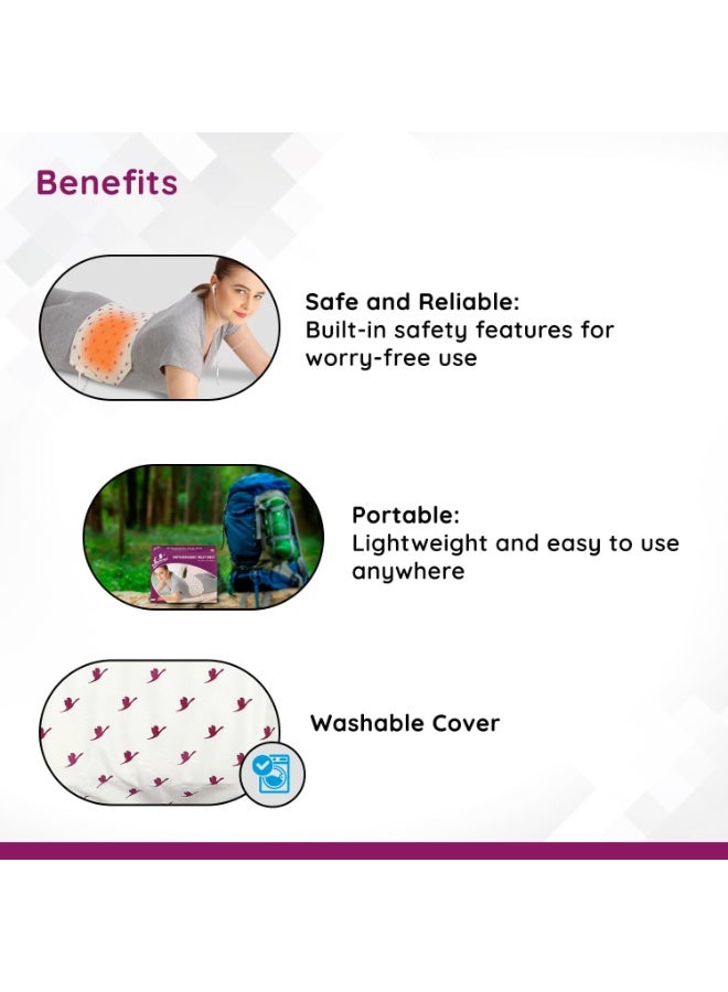 فلامنكو وسادة التدفئة الكهربائية Flamingo العظمية (مقاس X-Large) - حزام لتخفيف آلام الظهر والرقبة والمفاصل مع وحدة تحكم في الحرارة - Image 3