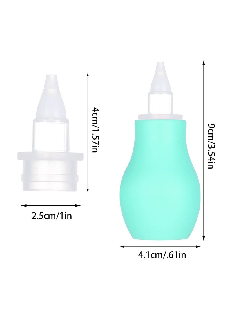 CMGTYYD 2 Packs Baby Nasal Aspirator, Nasal Aspirator Newborn, Baby Nose Sucker Baby Nose Cleaner Baby Nasal Cleaner Mucus Removal for Newborns&Toddlers(Blue+Green)  - Image 2