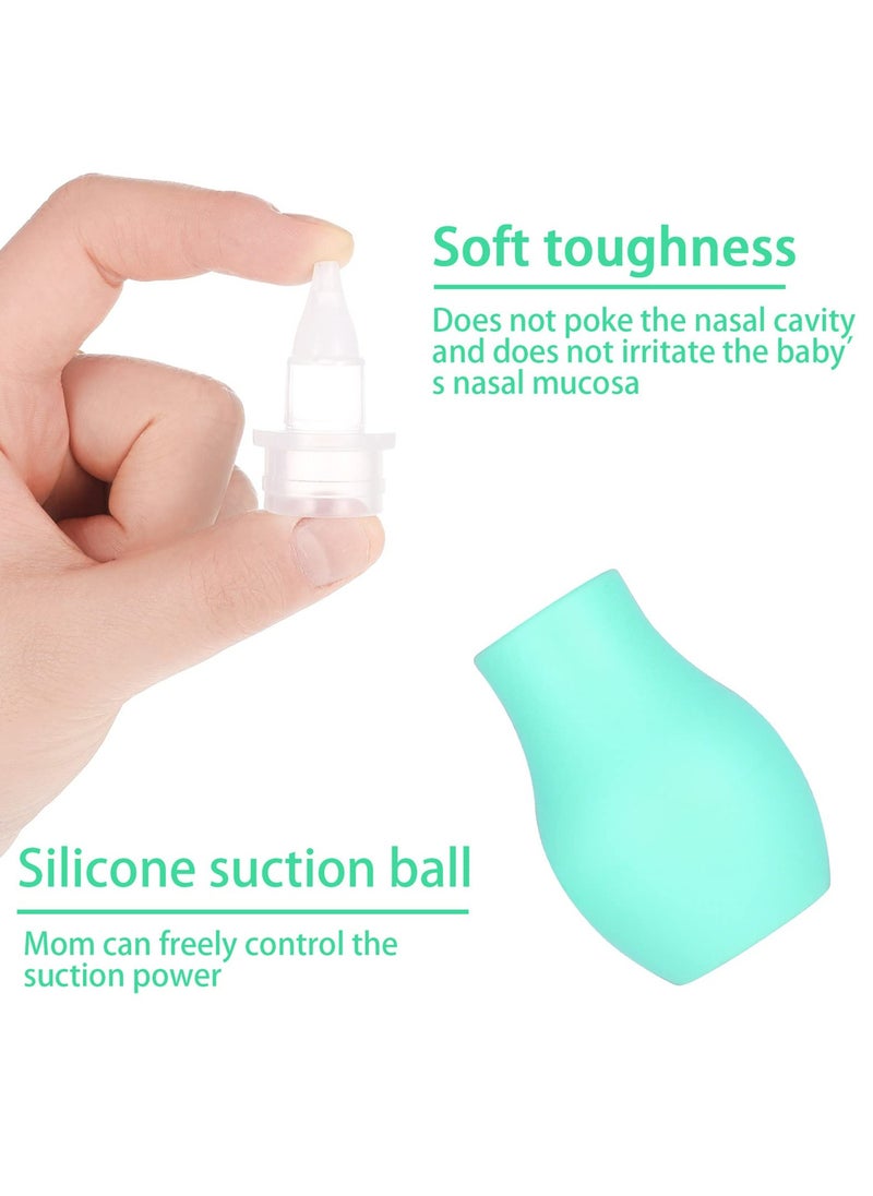 CMGTYYD 2 Packs Baby Nasal Aspirator, Nasal Aspirator Newborn, Baby Nose Sucker Baby Nose Cleaner Baby Nasal Cleaner Mucus Removal for Newborns&Toddlers(Blue+Green)  - Image 4
