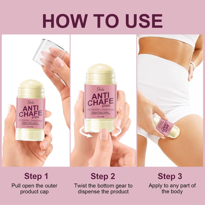 Danliss Shea Butter Oatmeal Anti-friction Solid Stick 40g Soothing Moisturizing Anti-friction Body Cream - Image 4