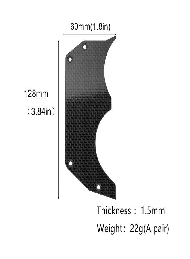 MOSHNOLY 1.5MM Carbon Fiber Air Dam Diffuser for Arrma 6S 1/7 Infraction/Limitless/Felony,Wheel Covers Lightweight Left and Right Carbon Fiber Wheel Cover for 6S 1/7 Infraction/Limitless V1/V2/Felony Style 3-F - Image 5