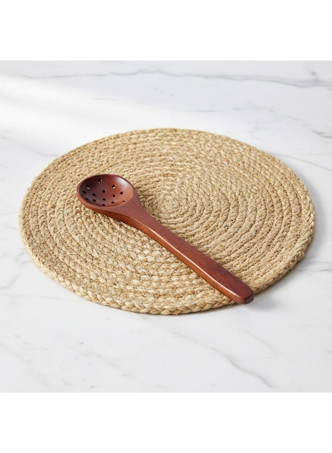Chef's Delight Slotted Ladle - Acacia Wood Kitchen Tool (7x30x2cm) | Ideal for Cooking & Serving | Durable, Stylish, and Eco-Friendly Kitchen Gadget - Image 1