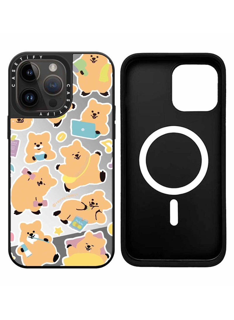 Casetify For iPhone 14 Pro Case Korean Little Brown Bear Magnetic Adsorption Phone Cover - Image 2