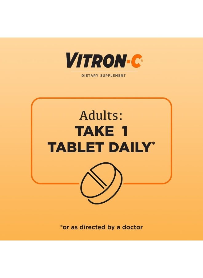 Vitron-C - Iron Supplement, Once Daily, High Potency Iron Plus Vitamin C, Dye Free Tablets, 60 Count - Image 1