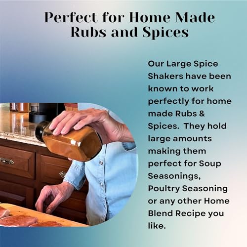 JARMING COLLECTIONS Glass Spice Jars with Shaker Lids - Spice Jars 16 oz for Food Storage, Spice Containers for Kitchen Organization and Storage, Bottles for Spices (Black - 16 Ounce 3 pack) - Image 4
