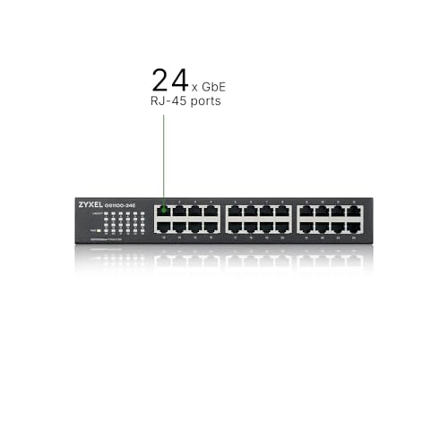 Zyxel 24-Port Unmanaged Gigabit Switch- Fanless Design [GS1100-24E] - Image 3
