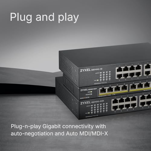 Zyxel 24-Port Unmanaged Gigabit Switch- Fanless Design [GS1100-24E] - Image 5