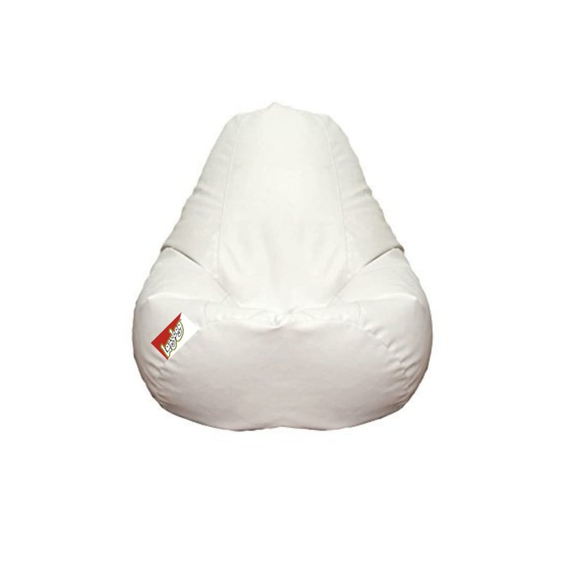 LAZYBAG كرسي بون بون LAZYBAG للأطفال XXXXXL غطاء بون بون للعب ألعاب الفيديو أو الاسترخاء للفصول الدراسية ورياض الأطفال والمكتبات أو العمل من المنزل باللون الأبيض بحجم 5XL - Image 1