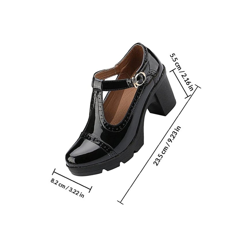 1 Pair of Round High-heeled Shoes High Heels Women Shoes - Image 2