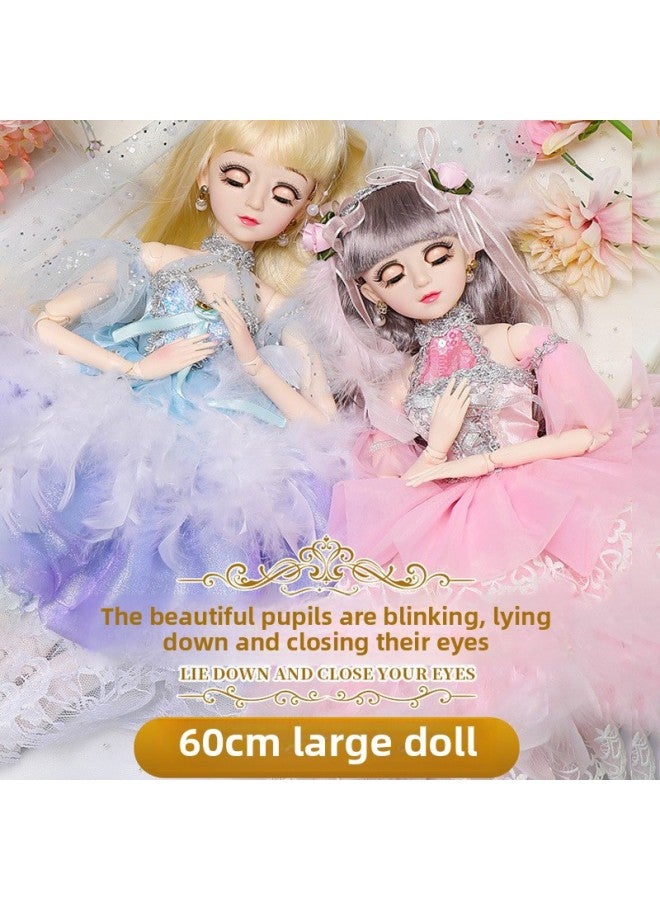 60 Centimeter Oversized Girl Toy Doll Dress Up Simulation Toy 7 Girl Set Princess Gift Box 8-Color:Princess Sayles-Height:Intelligent Dialogue Version: 60cm + Single Doll + High-end Gift Box - Image 5