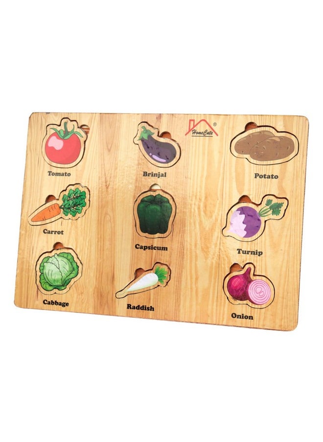 HomeCute Homecute Wooden Puzzle Educational Toy for Kids,Montessori Wooden Puzzles for Children,Learning Puzzle for Toddlers & Preschoolers,Toys for Boys and Girls (Pack of 3-Fishes,Fruits & Vegetables)  - Image 5