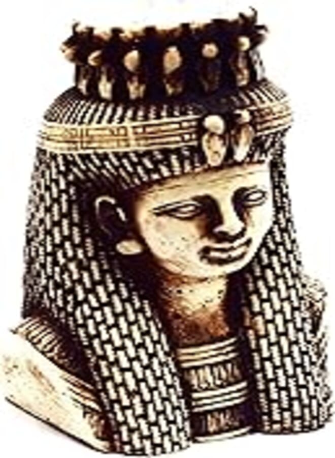immatgar pharaonic Egyptian Statue Cleopatra Egyptian souvenirs gifts for Women Girls and mother (White - 9.5 CM Long)