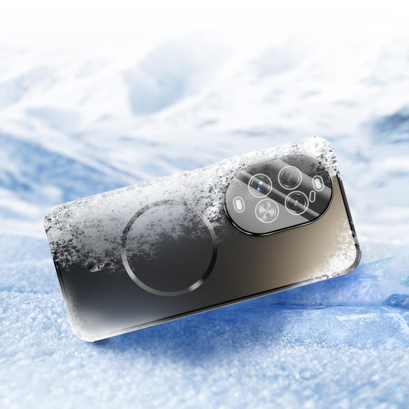 erorex For Huawei nova 14 ABEEL Heat Dissipation Frosted MagSafe Phone Case with Lens Film(Silver) - Image 4