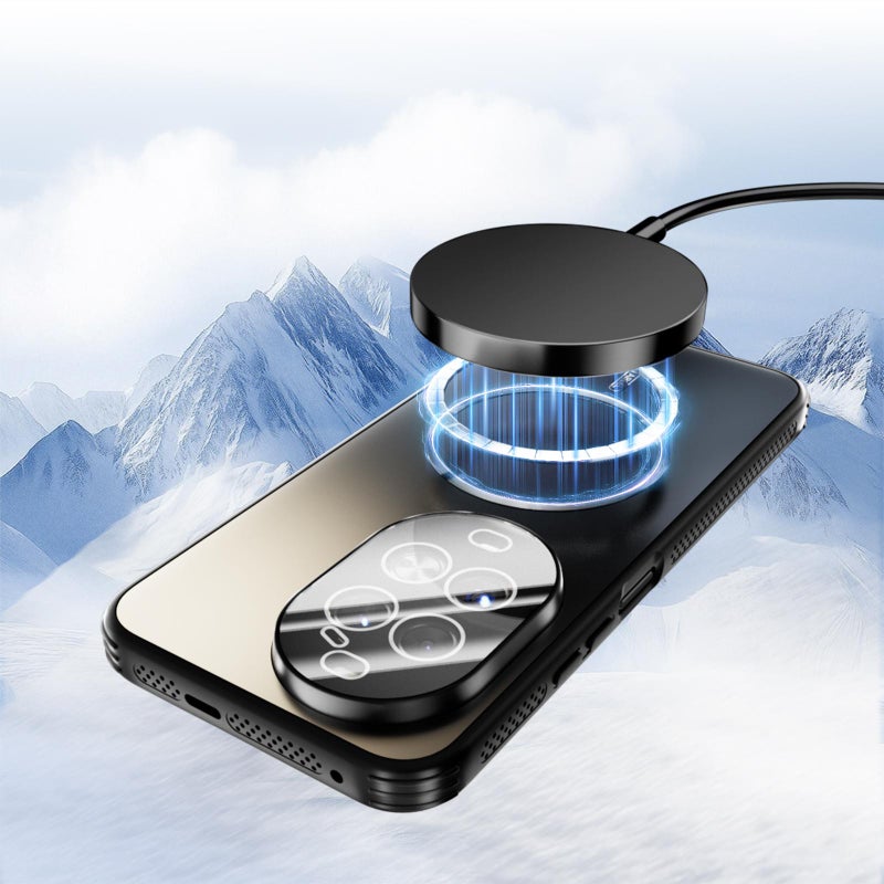 erorex For Huawei nova 14 ABEEL Heat Dissipation Frosted MagSafe Phone Case with Lens Film(Silver) - Image 3