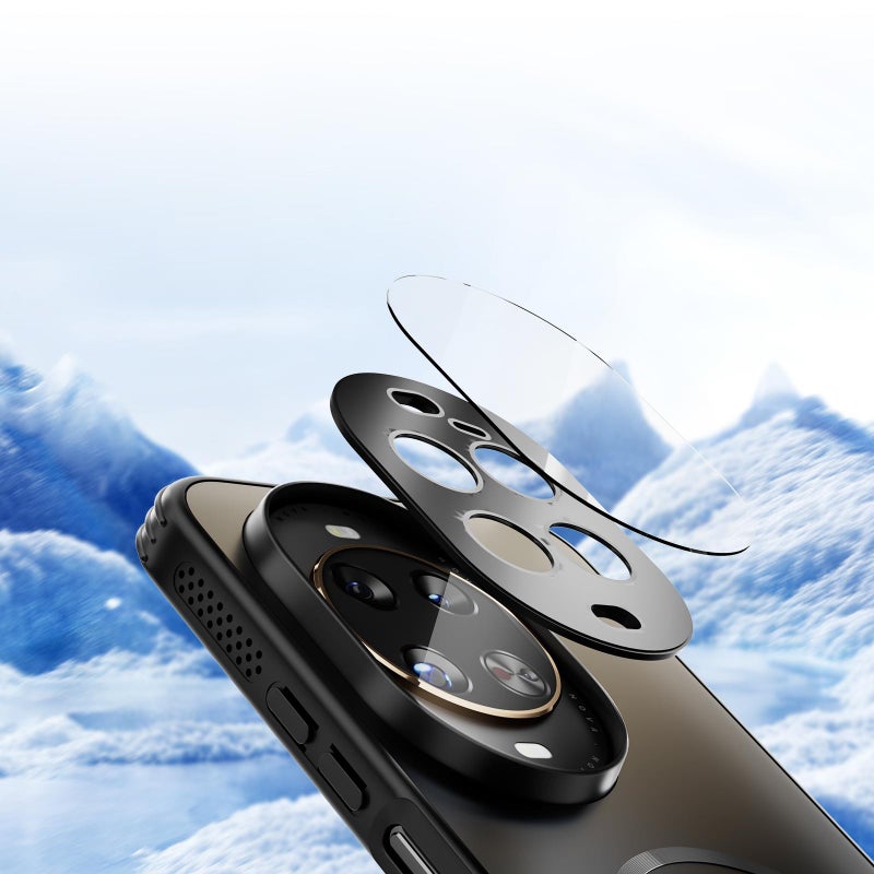 erorex For Huawei nova 14 ABEEL Heat Dissipation Frosted MagSafe Phone Case with Lens Film(Silver) - Image 5