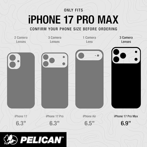 Pelican Protector iPhone 17 Pro Max Case Compatible with MagSafe Rugged Magnetic Phone Case with 16ft MilitaryGrade Drop Protection Heavy Duty Phone Cover for iPhone 17 Pro Max Black - Image 3