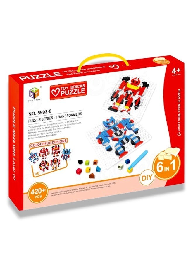 بازل مكعبات المتحولون (420+ قطعة - 6 في 1) - Image 1