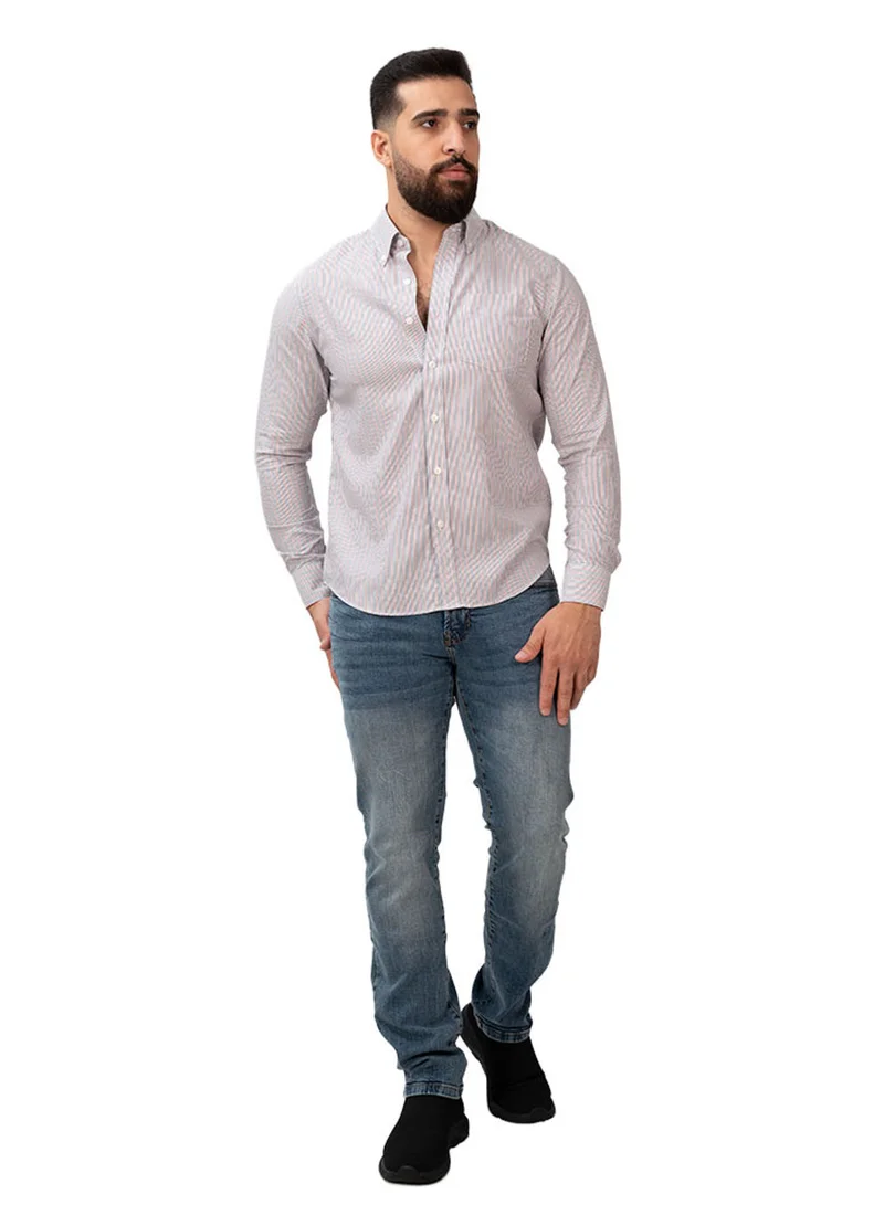 GIORDANO Men's Wrinkle-Free Long Sleeve Cotton Oxford Shirt