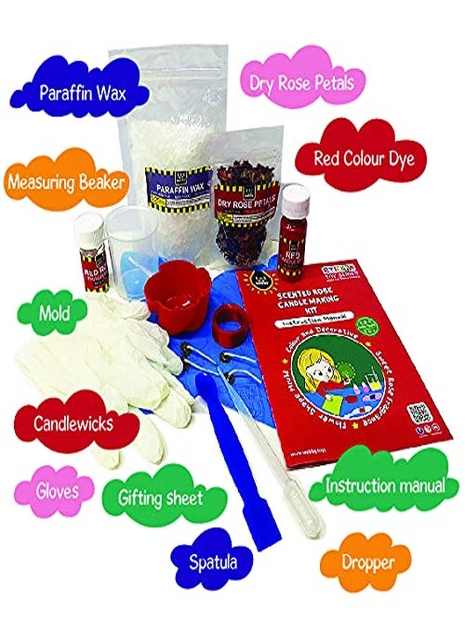 Webby Silicone DIY Scented Rose Candle Making Kit | Steam Learner | Science Experiment Kit | Educational & Learning Activity Toy Kit for Kids, Boys & Girls Age 8+ (Multicolor) - Image 2