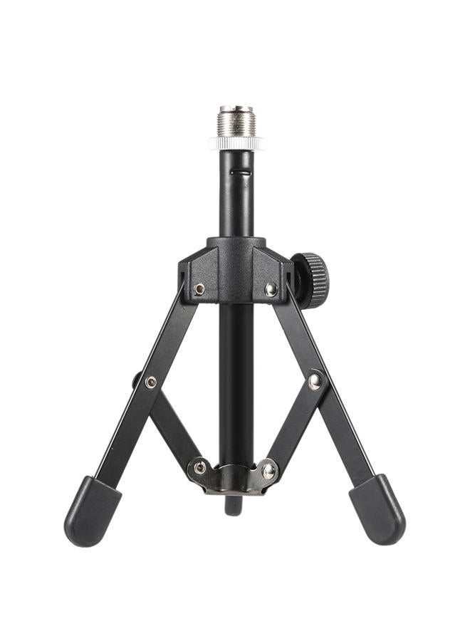 summina Mini Mic Stand Mini Foldable Desktop Tabletop Tripod Microphone Mic Stand Holder - Image 1