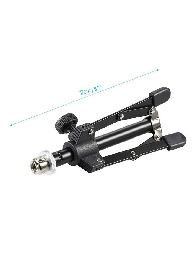 summina Mini Mic Stand Mini Foldable Desktop Tabletop Tripod Microphone Mic Stand Holder - Image 3