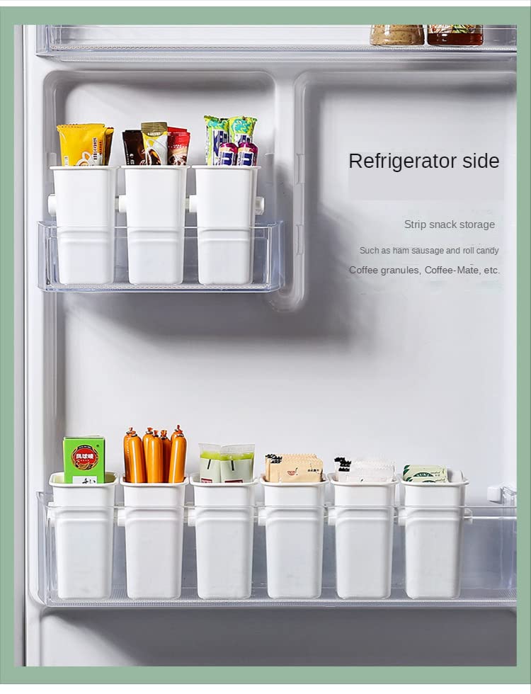 HOME CUBE 5 Pc Multi-Function Storage Box for Fridge, Multipurpose Container for Chopstickes,Utensils, Toothbrush, Stationary Holder, Toiletries Organizer Attachable &Detachable., ABS Plastic - Image 3