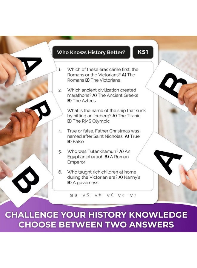 QUOKKA Who Knows Better? - History - Family Card Trivia Game | Fun Learning & Educational Questions for Families | Suitable for Boys & Girls - Image 4