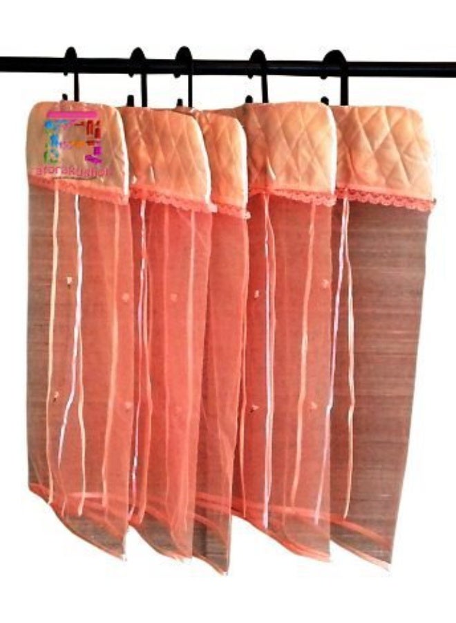 Atorakushon Peach Satin Hanging Saree Cover - Set Of 36 Pcs - Image 1