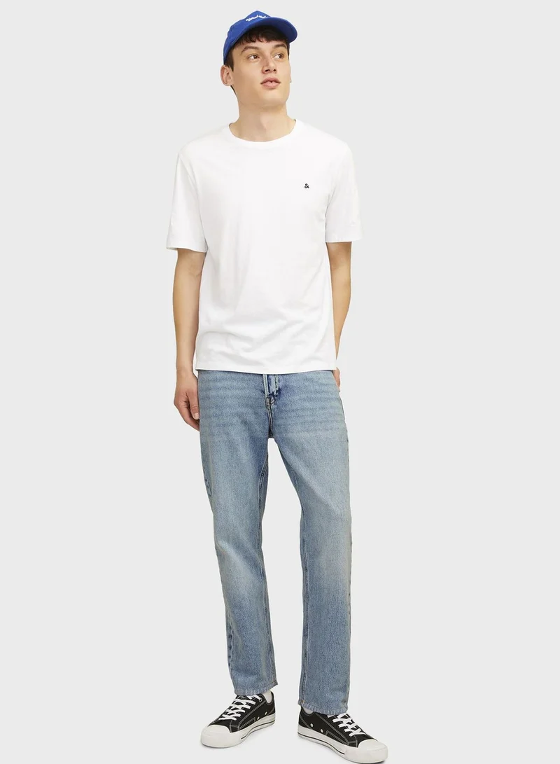 JACK & JONES Jjichris Jjorignial Stright Fit Light Wash Jeans