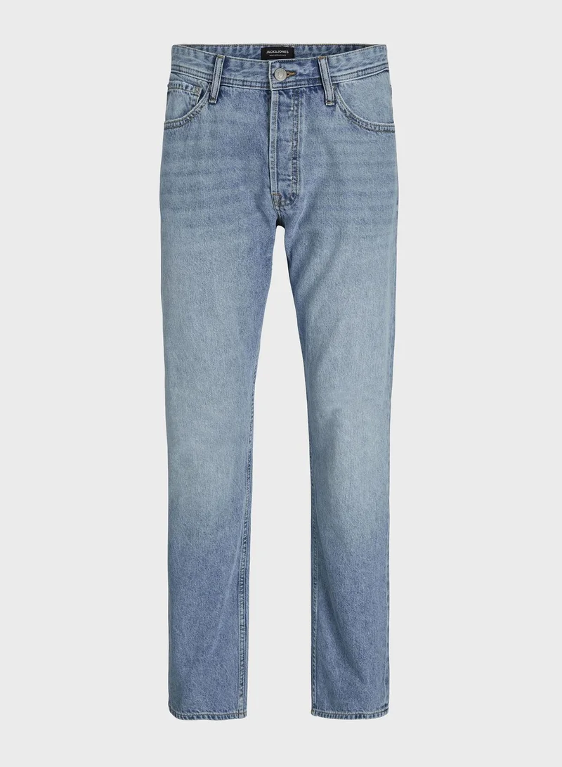 JACK & JONES Jjichris Jjorignial Stright Fit Light Wash Jeans