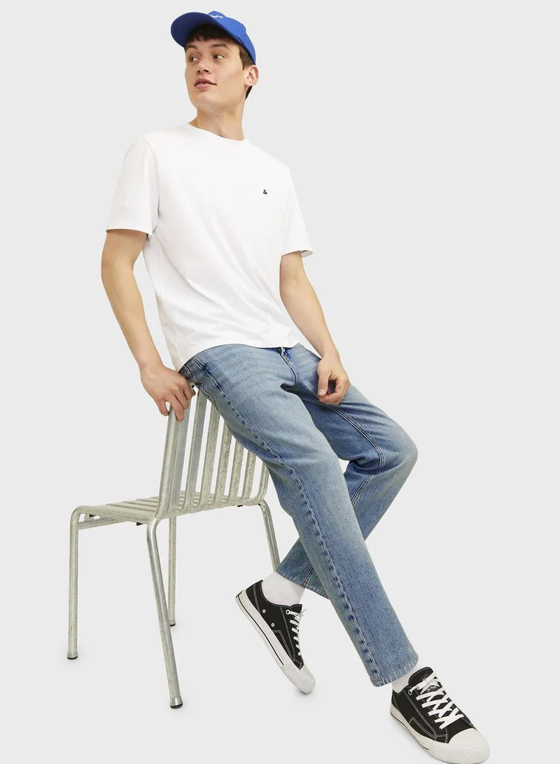 JACK & JONES Jjichris Jjorignial Stright Fit Light Wash Jeans