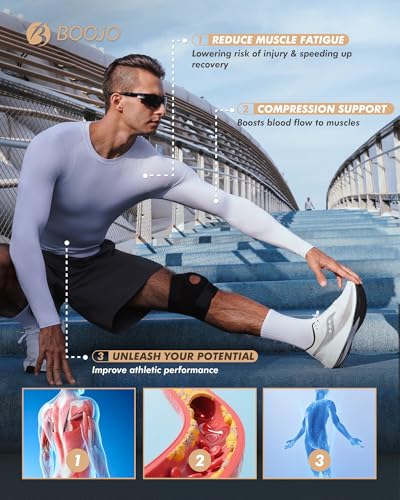 BOOJO 5 Pack Long Sleeve Compression Shirts for Men - Black Quick Dry Workout Base Layer Undershirt Top for Athletic Gym Running - Image 3