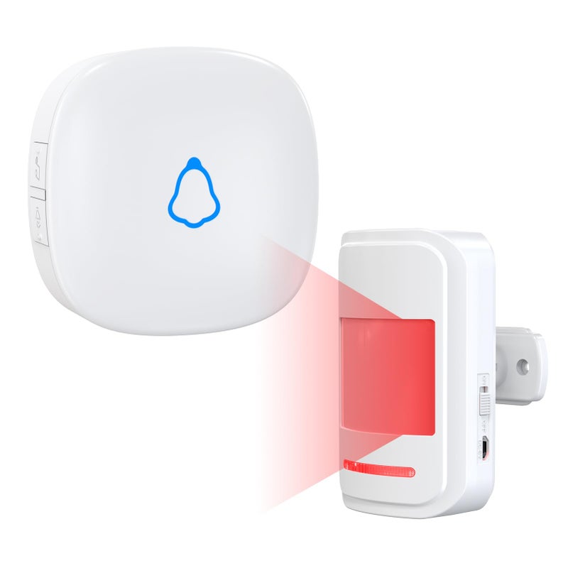 METAK Motion Sensor Door Chime, METAK Wireless Motion Detector Alarm Indoor for Business When Entering/Home Doorway/Store Entrance/Garage Security, Pet/Elderly/Dementia Monitoring Buzzer,PIR Door Entry Bell - Image 1
