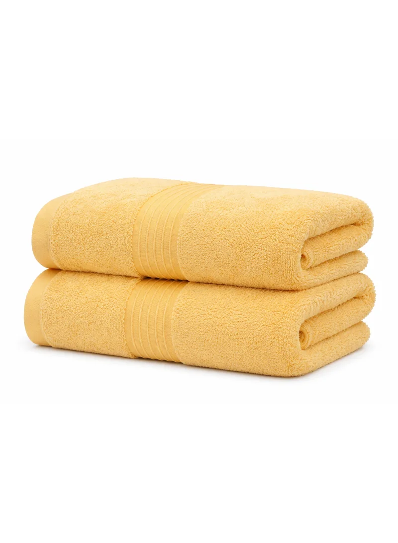 Bliss Casa Bliss Casa 2-Piece 100% Combed Cotton Bath Sheets (90x180 cm) - 550 GSM Large Bath Towels Quick Dry Highly Absorbent - Thick Soft Hotel Quality Bathroom Towels for Bath and Spa