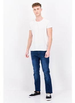 CROSSHATCH Men Slim Fit Wash Stretchable Denim, Blue  - Image 4