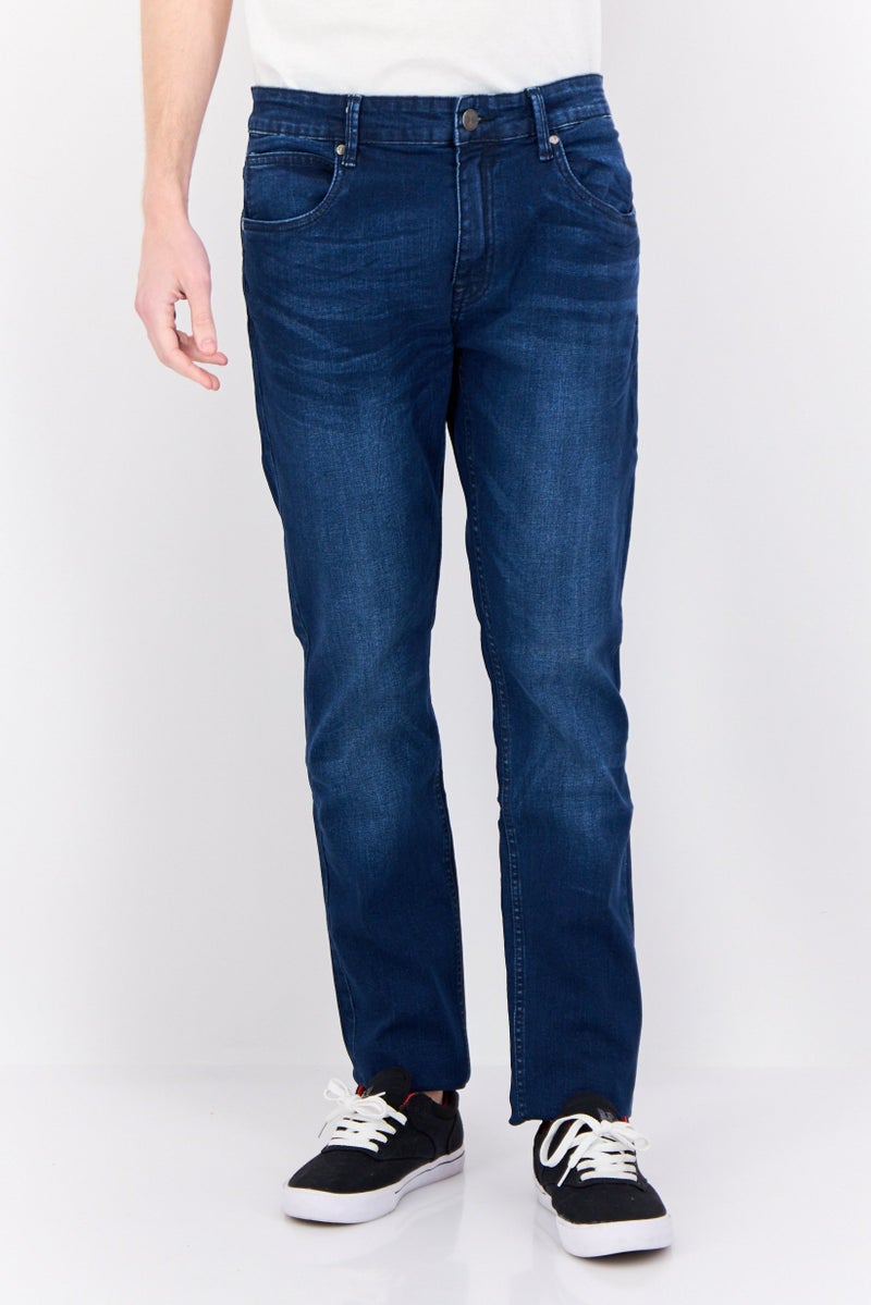 CROSSHATCH Men Slim Fit Wash Stretchable Denim, Blue - Image 1