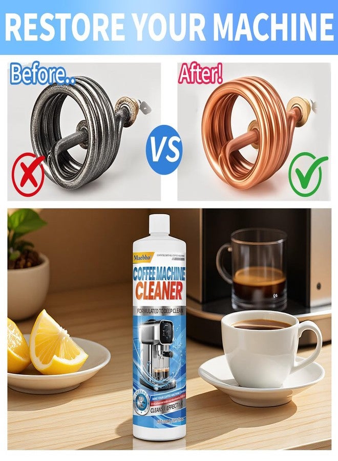 Maebho Espresso Coffee Machine Descaling Solution 16.9 oz – Universal Descaler Cleaner Compatible with Keurig,Nespresso,Breville,Delonghi, Ninja - Coffee Maker Cleaning Solution - Image 3