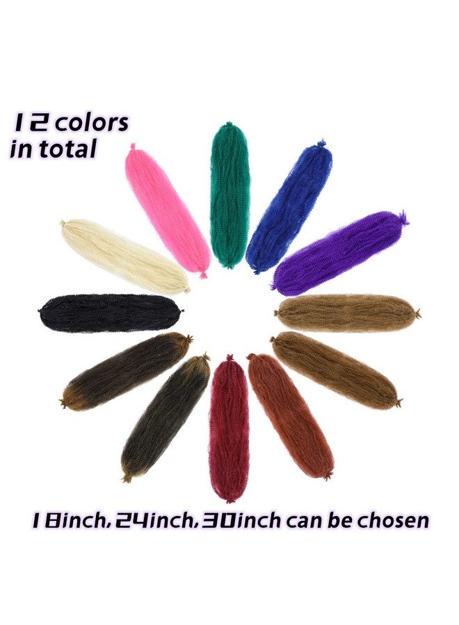 Marley Hair 24 Inch 8 Packs Pre Separated Springy Afro Twist Hair Marley Twist Braiding Hair For Faux Locs Crochet Hair Synthetic Protective Spring Twist Hair Extensions For Women (1B)