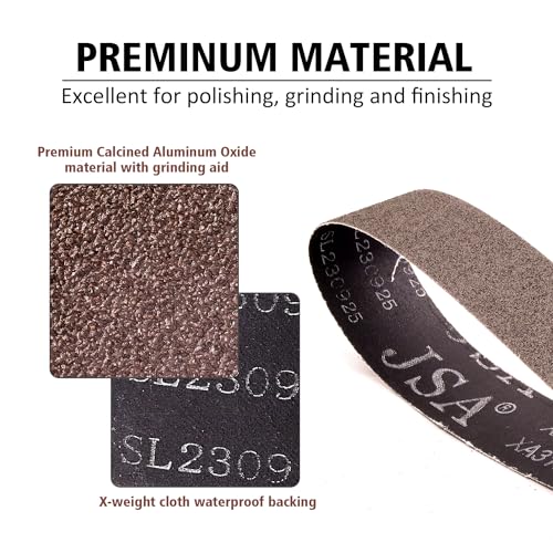 SHUTTLE GENIUS 2 x 72 Inch Sanding Belts, 36 Grit Calcined Aluminum Oxide Metal Sanding Belts, 2x72 Belt Sander Sanding Belt for Metal Polishing,6 Pack(2x72in,36 Grit) - Image 4