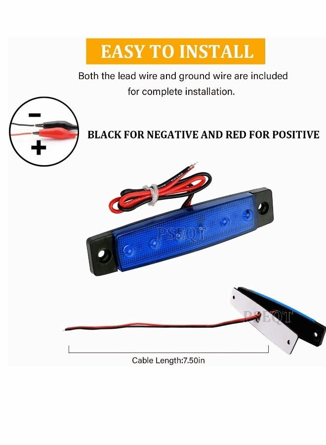 MUNTAQI Car Lights, LED Rock Strip Lights, Car Exterior Underglow Wheel, Fender Well Lighting Kits, Waterproof, for Golf Cart Wrangler Offroad Truck RV UTV ATV Snowmobile, 10 Pcs (Blue)