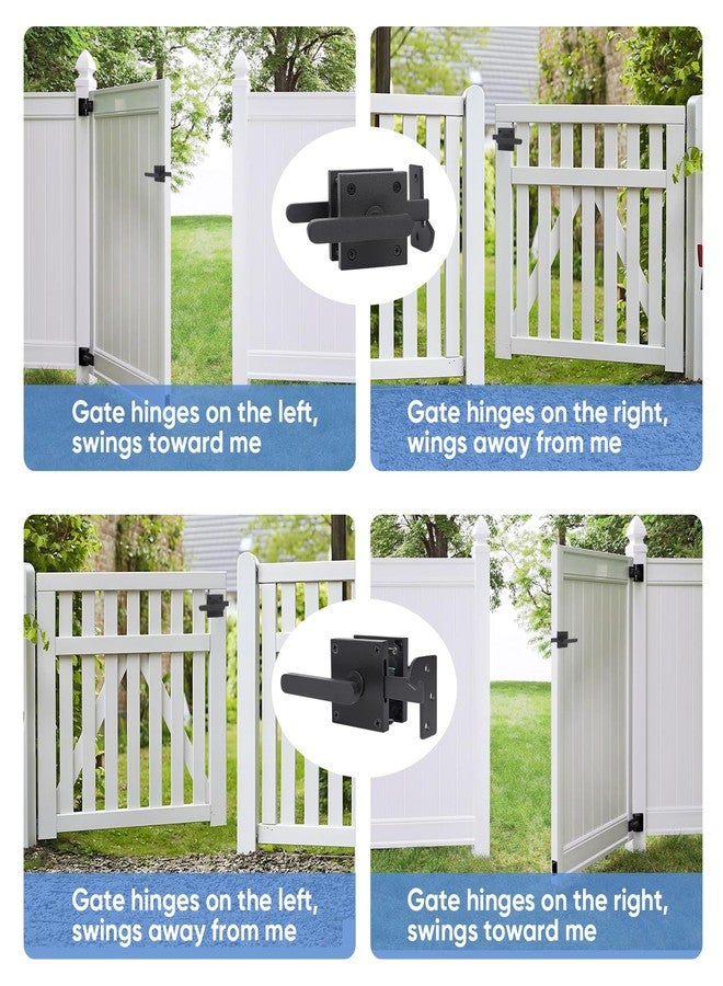 BARNSMITH Gate Latch, Heavy Duty Double Side Gate Latches, Matte Black Fence Latch, Garden Door Latch, Pool Gate Latch (GT01) - Image 2