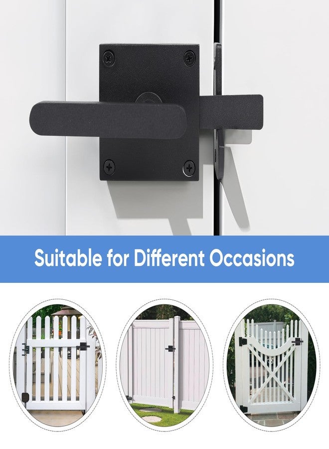 BARNSMITH Gate Latch, Heavy Duty Double Side Gate Latches, Matte Black Fence Latch, Garden Door Latch, Pool Gate Latch (GT01) - Image 5