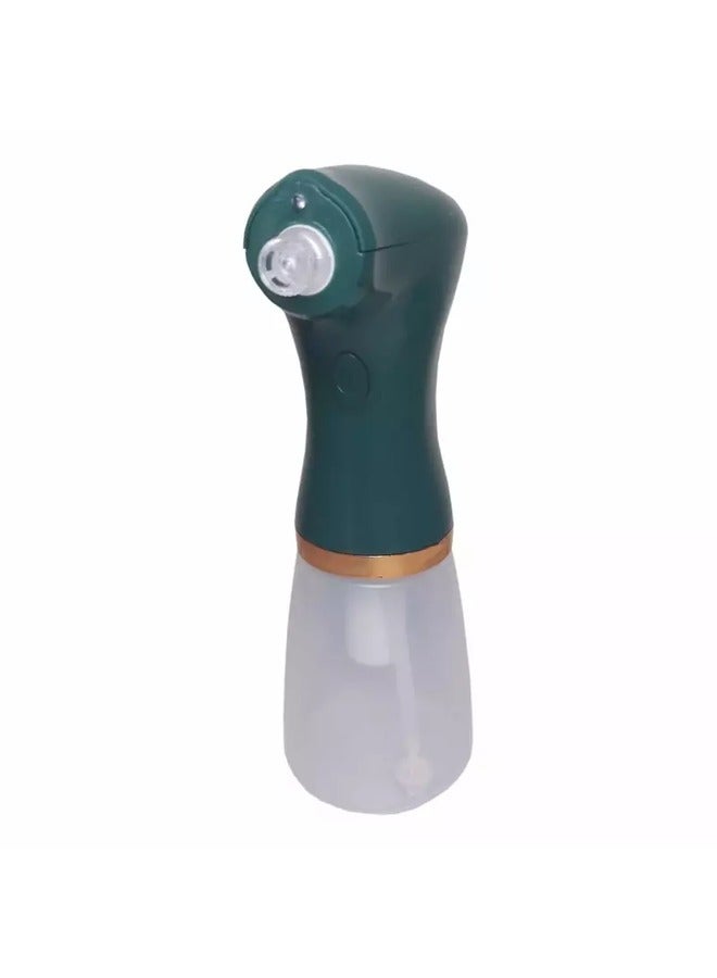 Electric Oil Sprayer for Cooking 240 ml Olive Oil Mister Fine Spray Automatic Oil Sprayer Dispensing Bottle Suitable for Air Fryer Salad Kitchen Baking Frying Grilling BBQ (Transparent Glass Body, Green) - Image 2