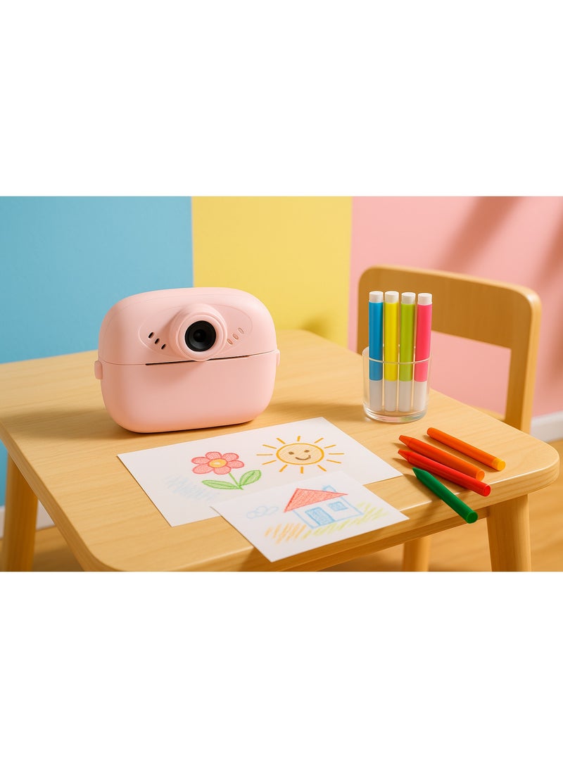 Generic Instant Digital Camera for Kids - High-Quality Video and Photo Capture - Rechargeable Lithium Polymer Battery - Expandable Memory - Safe and Fun Design for Recording Childhood Memories - Pink - Image 3