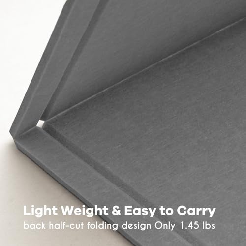 Lightomorrow Bulletin Board, 36 x 24 inches Felt Board - Decorative Pin Board, Cork Board Alternative for Wall, 3' x 2' Foldable Self-Adhesive Vision Board Prayer Board with 20 Pushpins - Gray - Image 3