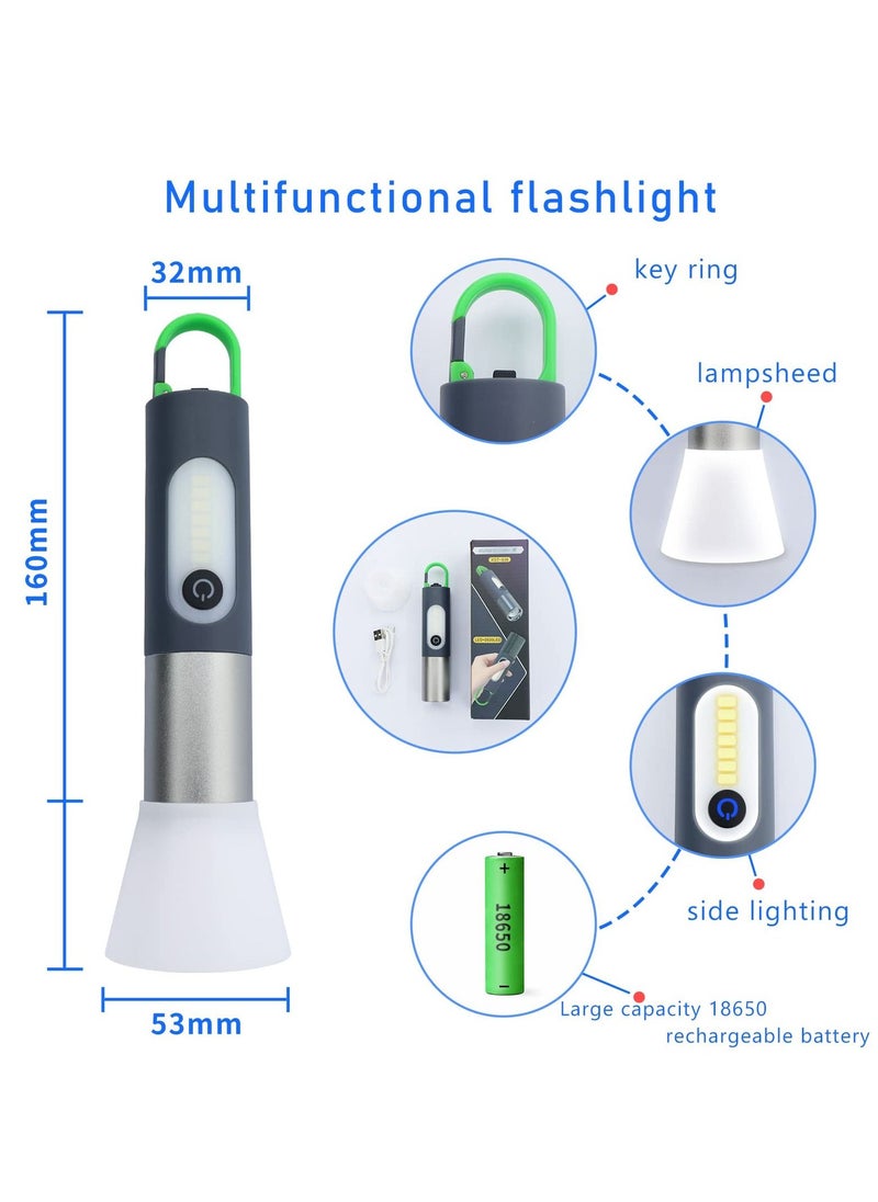 SYOSI - SYOSI LED Flashlight, Rechargeable Flashlight with IP4X Waterproof & Type-C Charging Cable High Lumens 4 Modes Zoomable Flashlight for Camping, Outdoors, Emergencies, Home Use, etc - Image 1