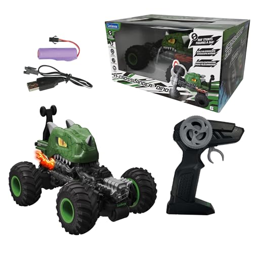 LEXiBOOK Crosslander Dino Remote Controlled Dinosaur car up to 10kmh Crazy Stunts Pitching Integrated Gyroscope Light Effects Rechargeable RC59D - Image 1