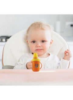 Nabhya Hippo Big 350 Ml Stainless Steel Plastic Spout Sipper Cup For Kids Age 3-36 Months (Orange)  - Image 4