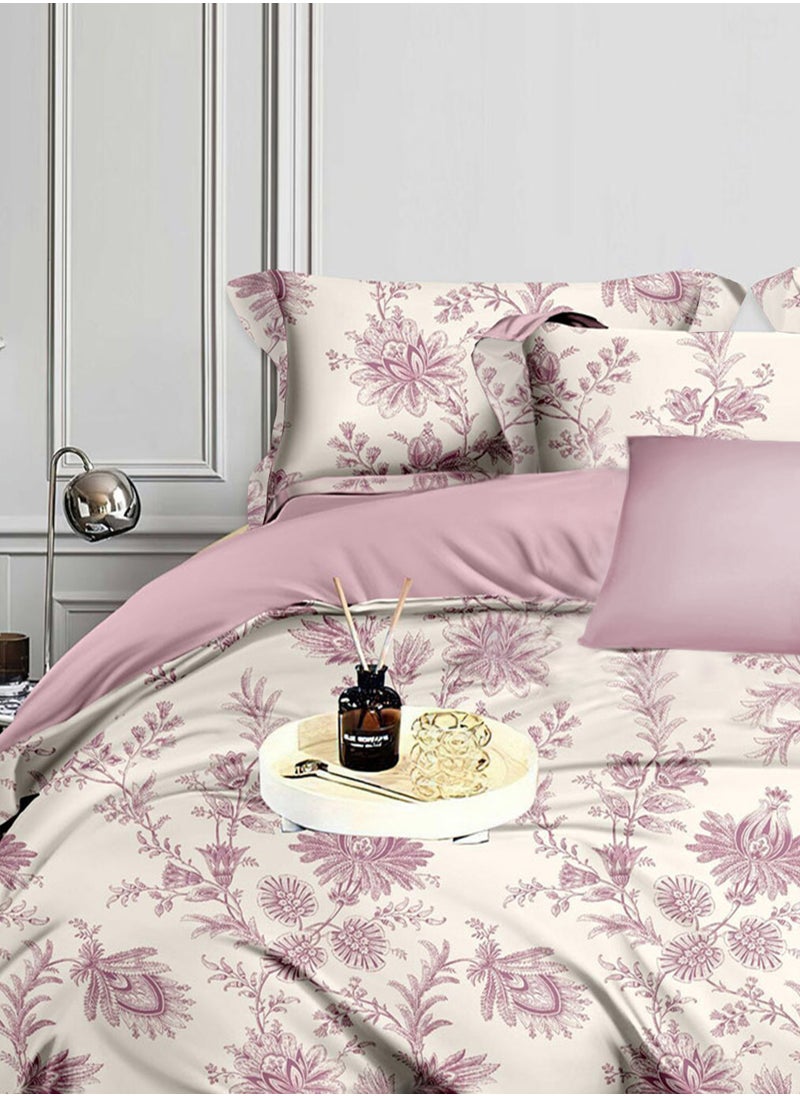 Master Home Textile - Master Home Textile Velvet  Printed Comforter Sets, 4 Pcs Single Size, Fits 120 x 200 cm Single Size Bed, Soft, Warm - Image 1