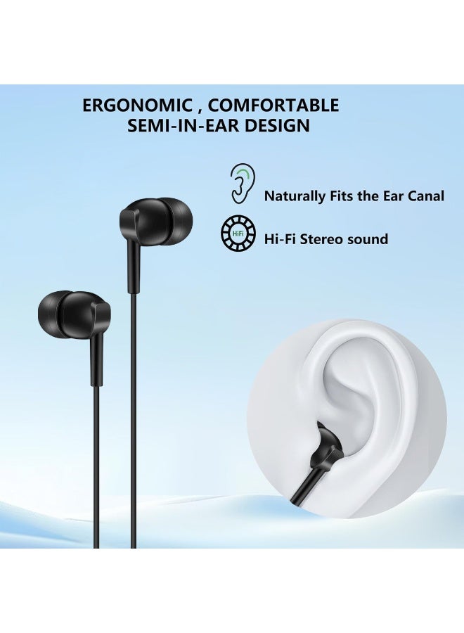 Sopy SP-301 Wired Earphones: Immerse Yourself in High-Fidelity Audio with 10mm Deep Bass Drivers, Ergonomic Semi-In-Ear Comfort, and a Clear HD Microphone for Professionals and Students Alike - Image 5